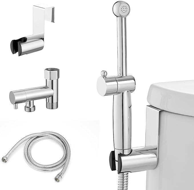 Chrome Handheld Bidet Sprayer for Toilet by Greenspring