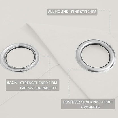 Easy-Going Blackout Curtains for Bedroom, Solid Thermal Insulated Grommet and - Image 4
