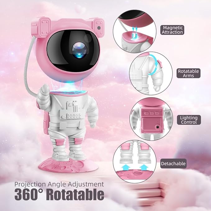 AceGamer Astronaut Galaxy Projector Night Light - Image 3