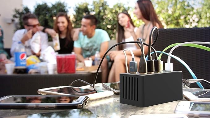 Sabrent 60 Watt 10-Port Family-Sized Desktop USB Rapid Charger. Smart USB Ports - Image 8