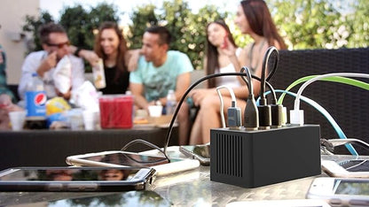 Sabrent 60 Watt 10-Port Family-Sized Desktop USB Rapid Charger. Smart USB Ports - Image 8