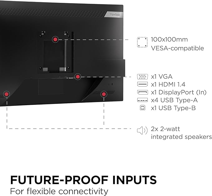 ViewSonic VG2448A-2_H2 24 Inch Dual Pack Head-Only 1080p IPS Monitor - Image 6
