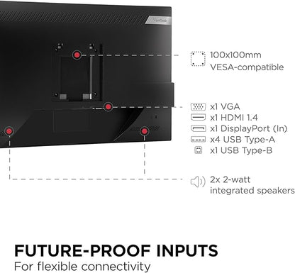 ViewSonic VG2448A-2_H2 24 Inch Dual Pack Head-Only 1080p IPS Monitor - Image 6