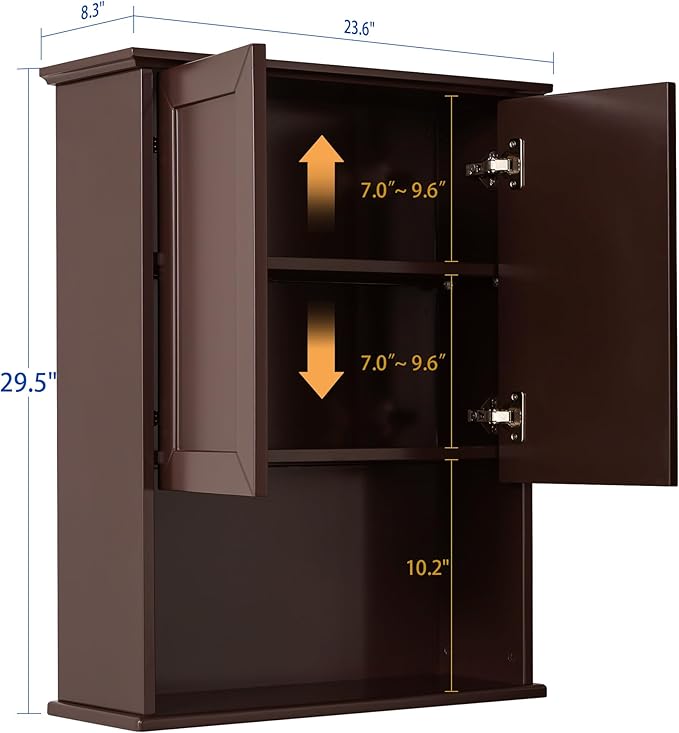 Wall Cabinet, 23x29 inch Medicine Cabinet, Over Toilet Storage - Image 3