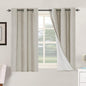 H.VERSAILTEX Primitive Linen Curtains 100% Blackout Curtain Drapes Burlap by HVERSAILTEX
