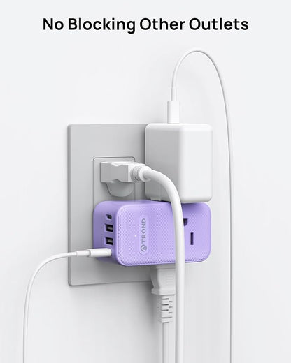 TROND Multi Plug Wall Outlet, 3 AC Outlet Extender - Image 5