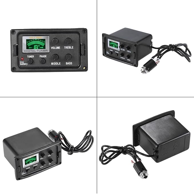 Acoustic Guitar Tuner, 3-Band EQ Equalizer LCD Display Volume Control Bass - Image 9