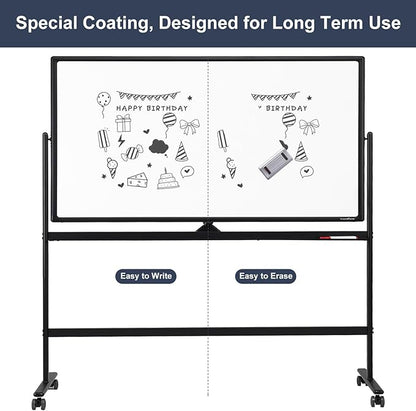 Dry Erase Whiteboard Easel on Wheels - Image 6