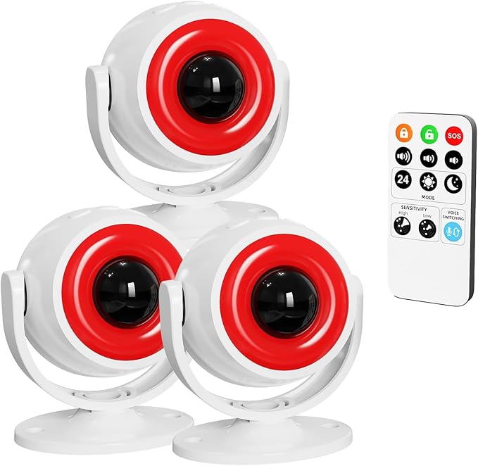 3 Pack Wireless Motion Detector Alarm by Unknown