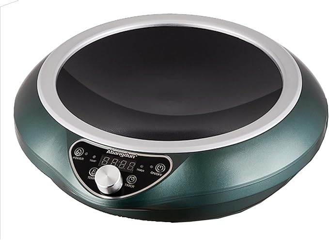 Induction Wok Cooktop，1700W Electric Wok Portable Induction Single Burner Used by Abangdun