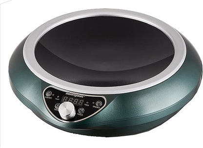 Induction Wok Cooktop，1700W Electric Wok Portable Induction Single Burner Used by Abangdun