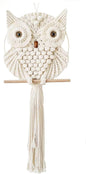 Achart Owl Macrame Wall Hanging-Hand Woven Boho Tapestry-Macrame Wall Decor | Macrame Owl Decor for Bedroom, Living Room, Nursery (Beige-S)
