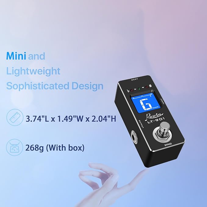 Rowin Guitar Tuner Pedal High Precision Chromatic Tuner - Image 5