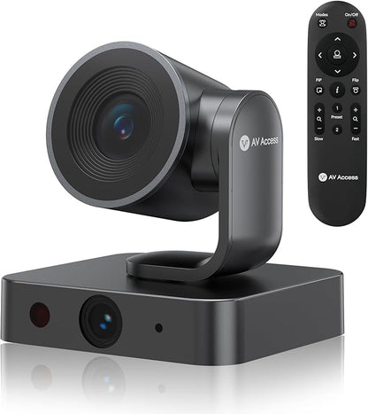 AV Access 4K Conference Room Camera, Dual Lens Cam, 3X Optical/5X Digital Zoom by ACTIONSGLOBALUSINC