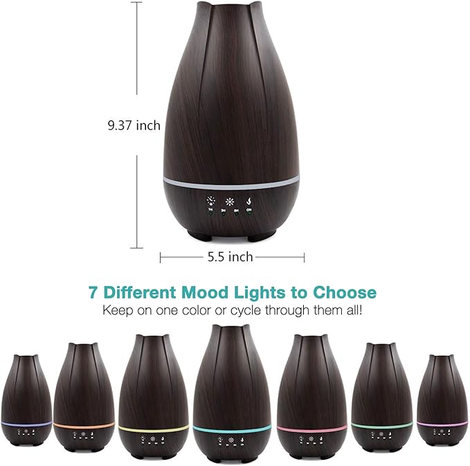 HealthSmart Essential Oil Diffuser, Cool Mist Humidifier and Aromatherapy - Image 4