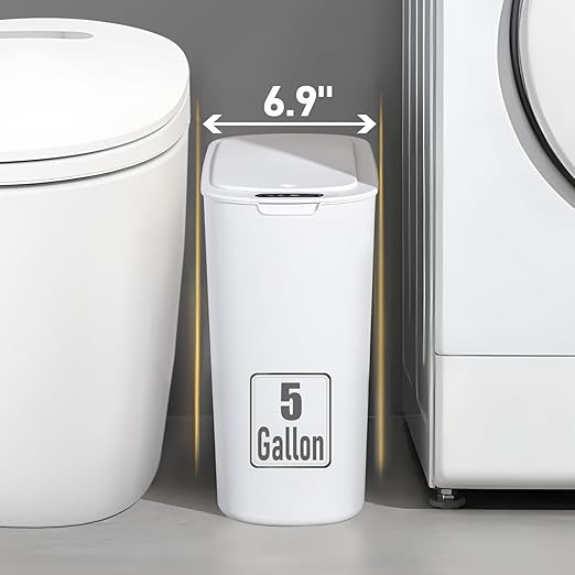 TIPGO 5 Gallon Motion Senor Bathroom Trash Can - Image 2
