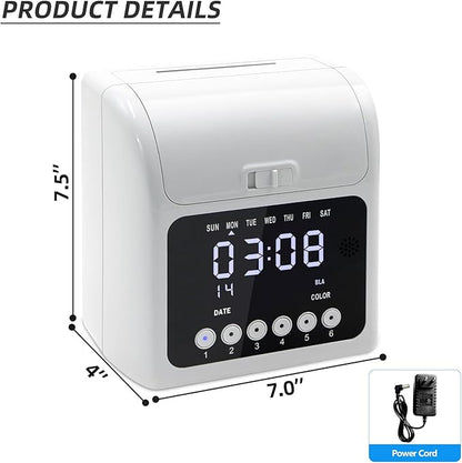 TooCust Time Clock Bundle for Small Business, Passcode Time Clock Punch Machine - Image 5