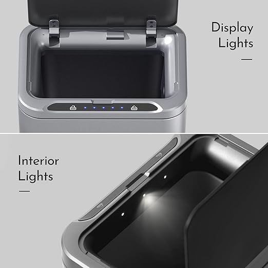 ELPHECO Stainless Steel Office Trash Can Motion Sensor Garbage Can Touchless - Image 7