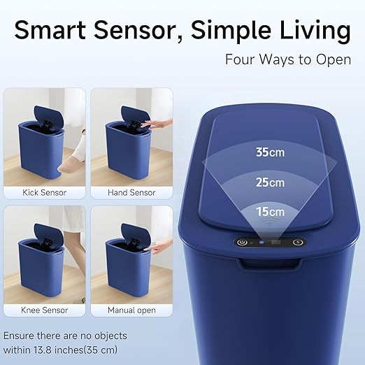 TIPGO 5 Gallon Motion Senor Bathroom Trash Can - Image 4