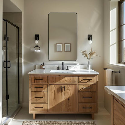 ANDY STAR 30”x48” Black Bathroom Mirror, Wall Mirror - Image 7