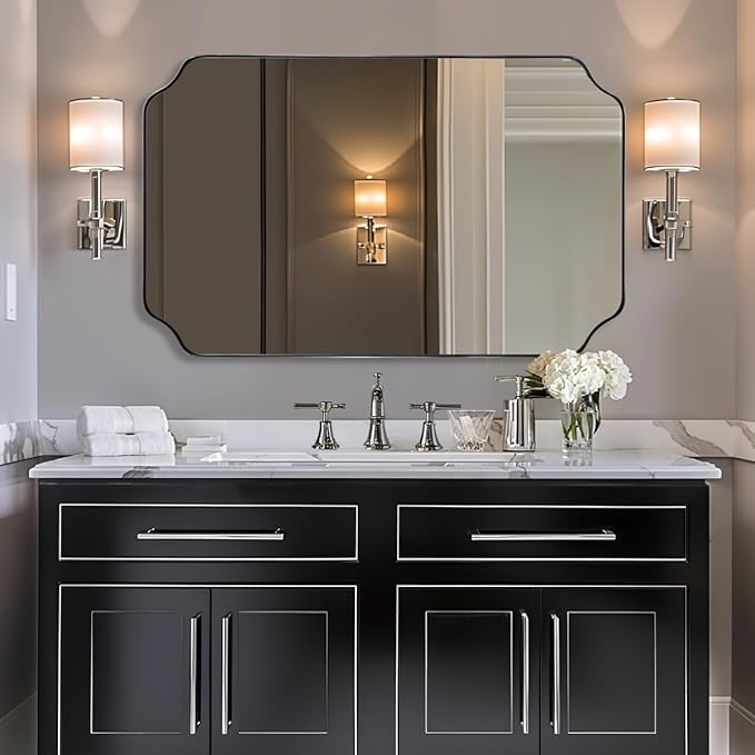 ANDY STAR 30x48 Inch Chrome Mirror, Large Polished Chrome Rectangle Mirror - Image 3