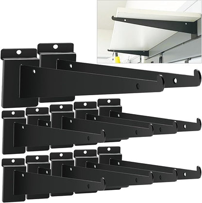 12 Pack Slatwall Knife Shelf Brackets 14 inch, Heavy Duty Slatwall Shelf by APOCHON