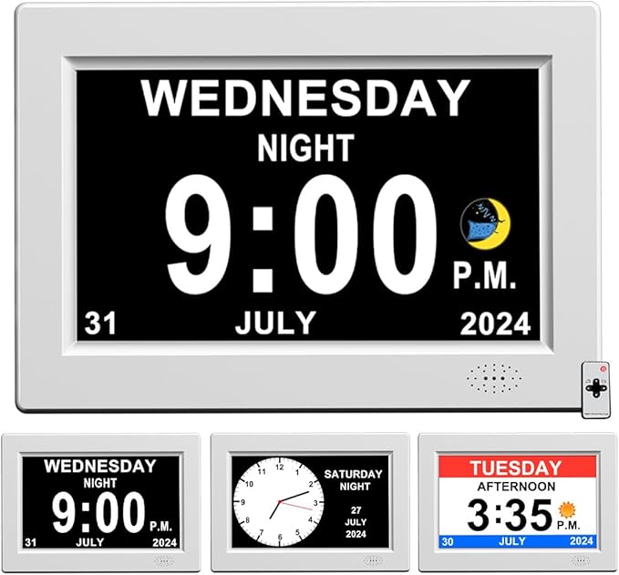 CAZOKASI 8inch Extra Large Impaired Vision Digital Alarm Clock by CAZOKASI