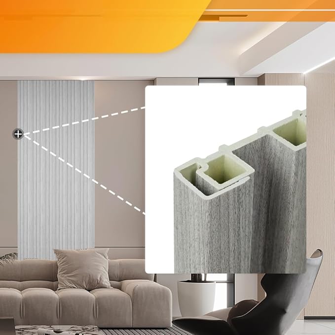 OUZUGIE 8-Pack 57 Inches, WPC Slat Wall Panel Trim, Corner Guard - Image 3