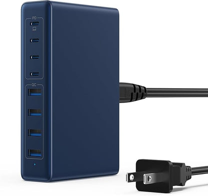 200W USB C Charger Block, GaN IV Charging Station 8 Ports, QC4.0 Fast Charging by LanLuk