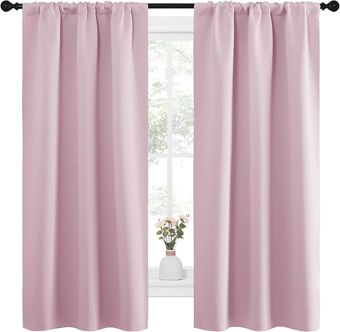 NICETOWN Bedroom Curtains, Room Darkening Draperies Window Curtain Panels - Image 2