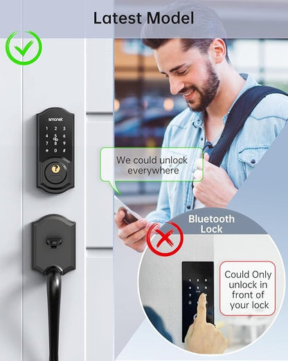 Smart Deadbolt, SMONET Keyless Entry Door Lock - Image 2