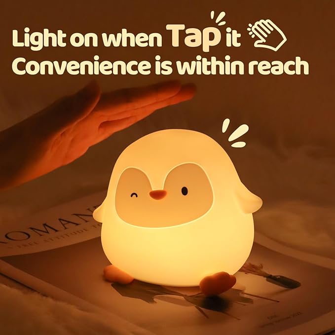 Rytinazzz Penguin Night Light, 50-Hour Battery & Pat Control, Squishy Silicone - Image 6