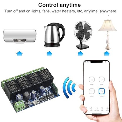 Ewelink WiFi Wireless Smart Relay Module USB 5v 4 Channel Inching Self-Lock - Image 5