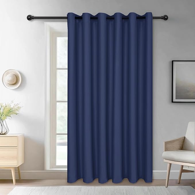 JIUZHEN Blackout Sliding Door Room Divider Curtain, Noise Reducing Window by JIUZHEN