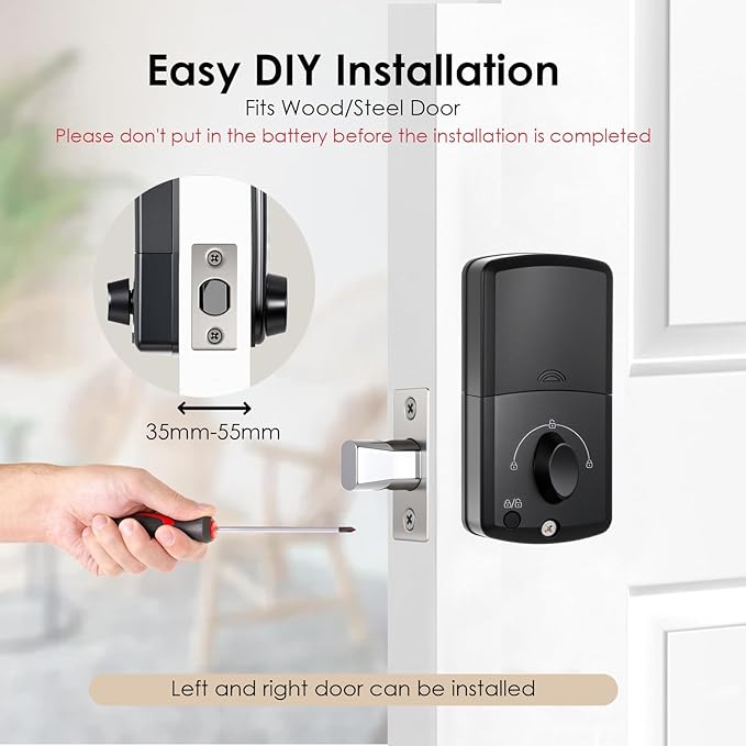 Smart Lock, Keyless Entry Door Lock, Password Mechanical Key 2 Unlocking - Image 4