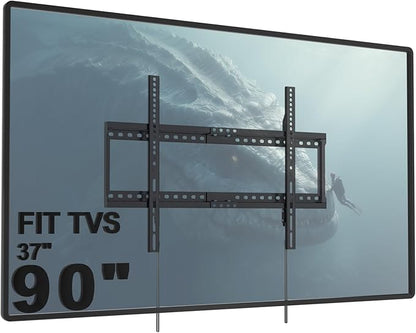 WALI TV Wall Mount Bracket for 37-90 Inch Flat Curved TVs up to 165 lbs by WALI