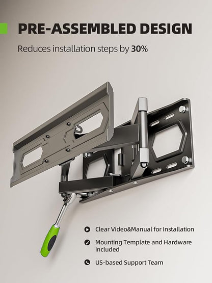 USX MOUNT TV Wall Mount for 32-74 inch Flat Screen/LED/4K up to 110lbs - Image 3