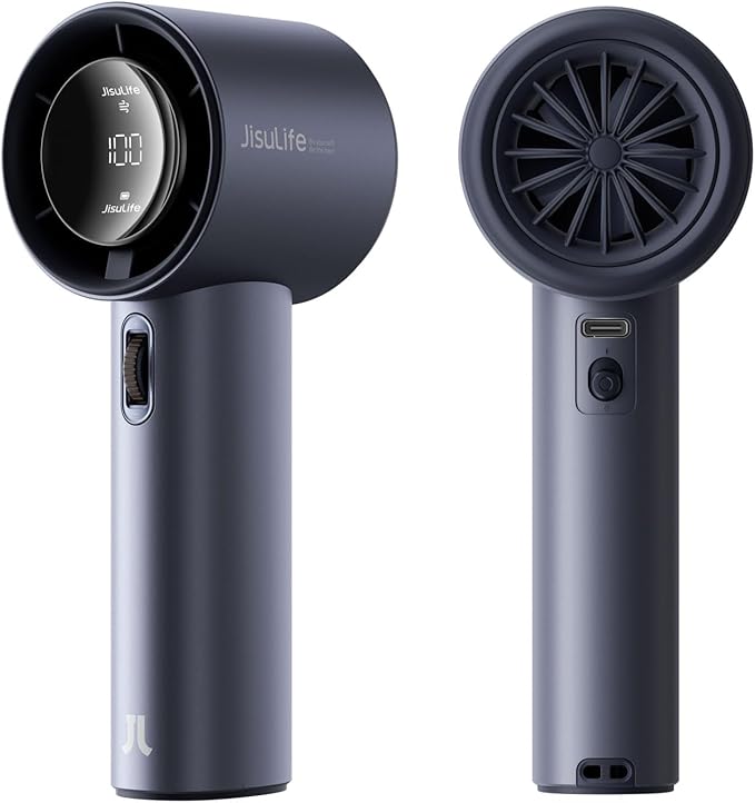 JISULIFE Portable Handheld Fan, Speed Adjustable Turbo Mini and 3600mAh Battery by LivechillStaycool