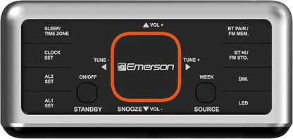 Emerson CKS1521 SmartSet Bluetooth Dual Alarm Clock Radio - Image 4
