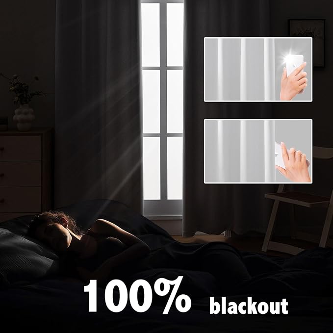 Anytime 100% Blackout Curtain 2 Panels Set, Thermal Insulated Window Drapes - Image 3