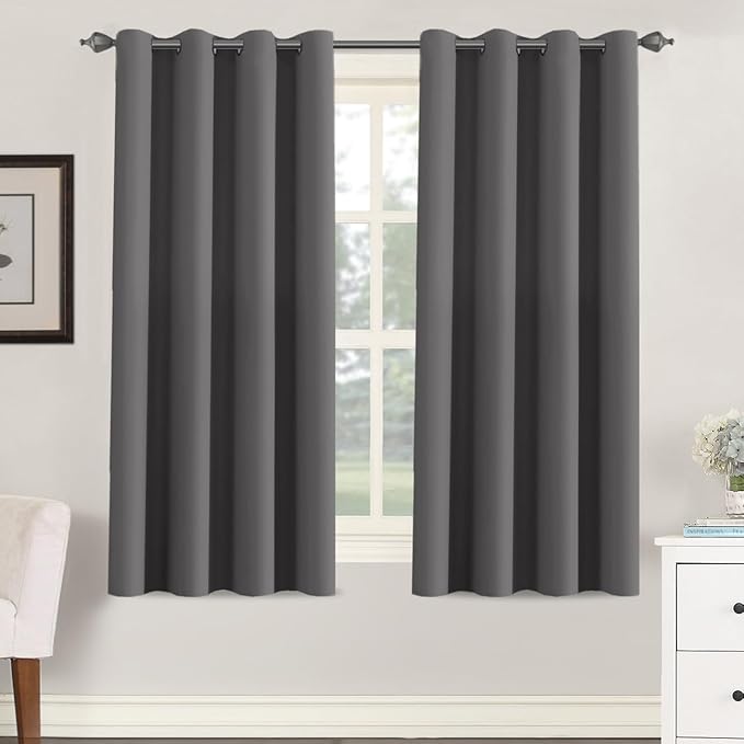 H.VERSAILTEX Blackout Grey Curtains by HVERSAILTEX