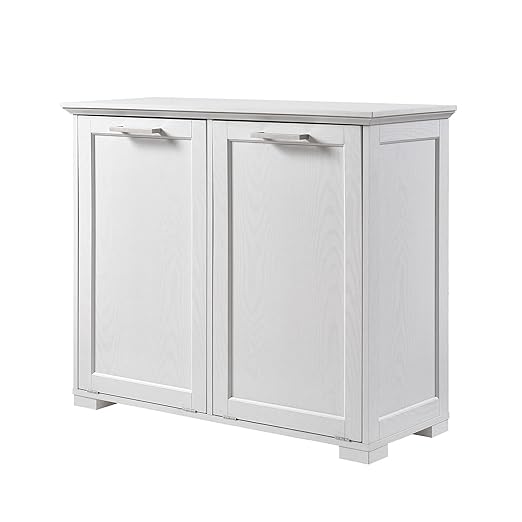 OLD CAPTAIN Double Tilt Out Trash Cabinet, Wooden Kitchen Garbage Can Free - Image 7