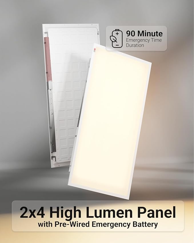 Sunco 12 Pack 2x4 LED Flat Panel Light Drop Ceiling Office Fixture - Image 2