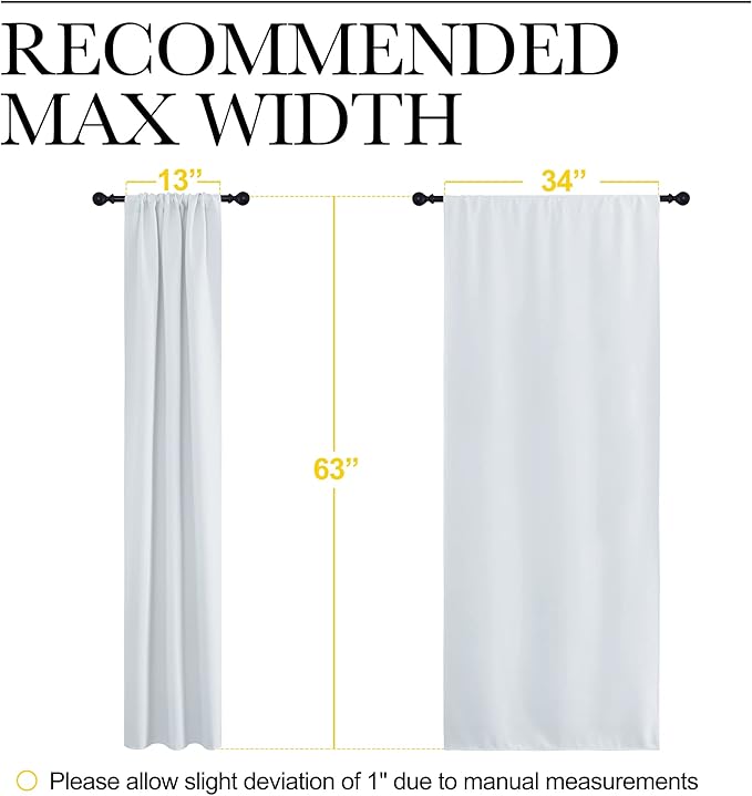 NICETOWN Greyish White Window Curtain Panels - Image 6