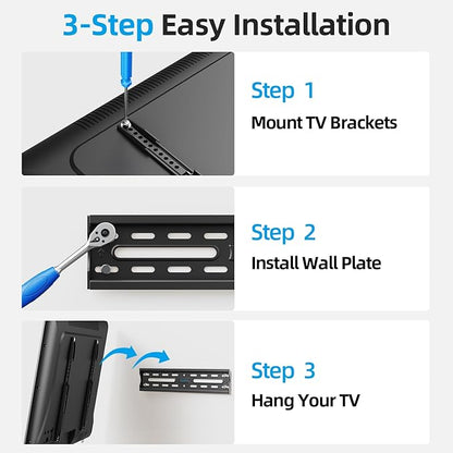 Fixed TV Wall Mount for Most 26-60 Inch Screen, Low Profile TV Mount - Image 6