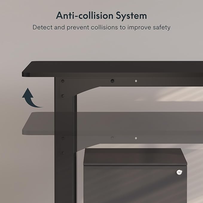 SANODESK 4-Leg Standing Desk, Electric Height Adjustable Desk - Image 6