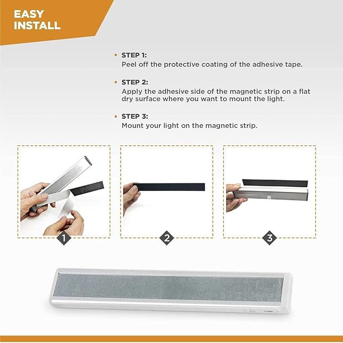 VYANLIGHT Under Cabinet Lighting – Motion Sensor Closet Lights, Battery - Image 5