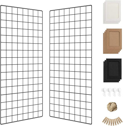Wall Photo Grid Shelf, Wall Hanging Ins Art Display Grid Panel by PAMANO