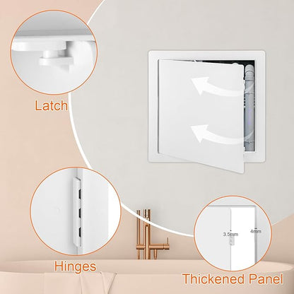 Suteck 18 x 18 Inch White Access Doors, Reinforced Hinged Access Panel - Image 5