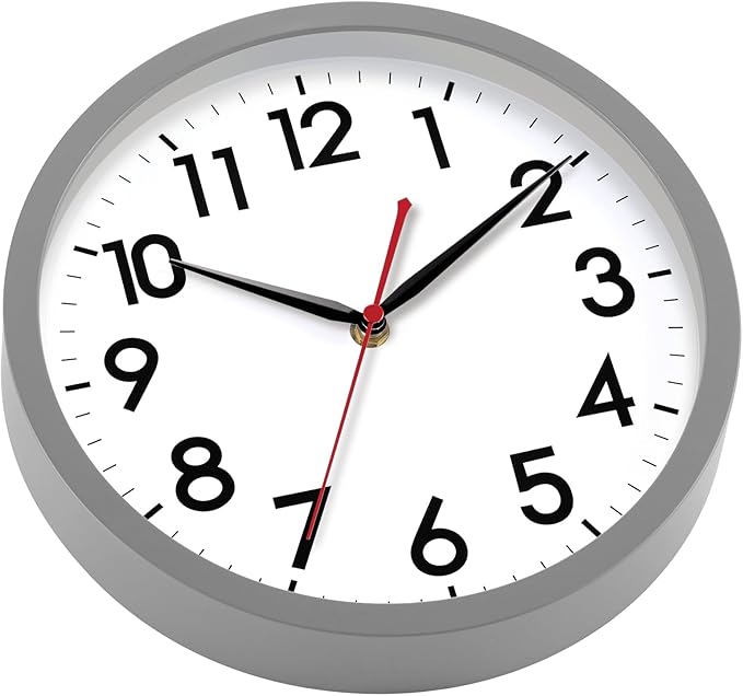 AKCISOT Wall Clock 10 Inch Silent Non-Ticking Modern Clocks Battery Operated - Image 7
